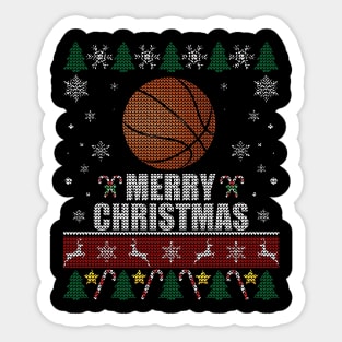 Basketball Ball Christmas Sticker